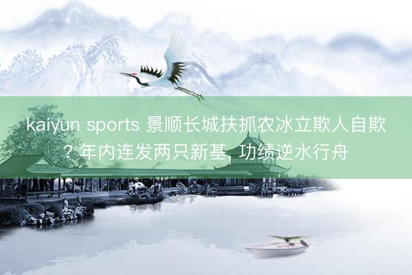 kaiyun sports 景顺长城扶抓农冰立欺人自欺? 年内连发两只新基， 功绩逆水行舟