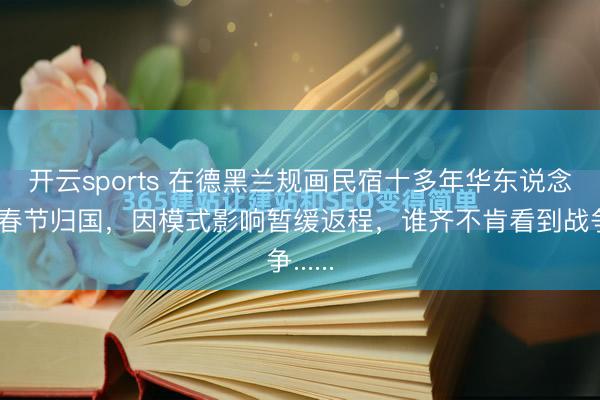 开云sports 在德黑兰规画民宿十多年华东说念主:春节归国,因模式影响暂缓返程,谁齐不肯看到战争......